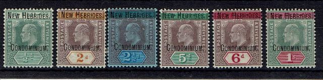 Image of New Hebrides/Vanuatu-English Issues SG 4/9 LMM British Commonwealth Stamp